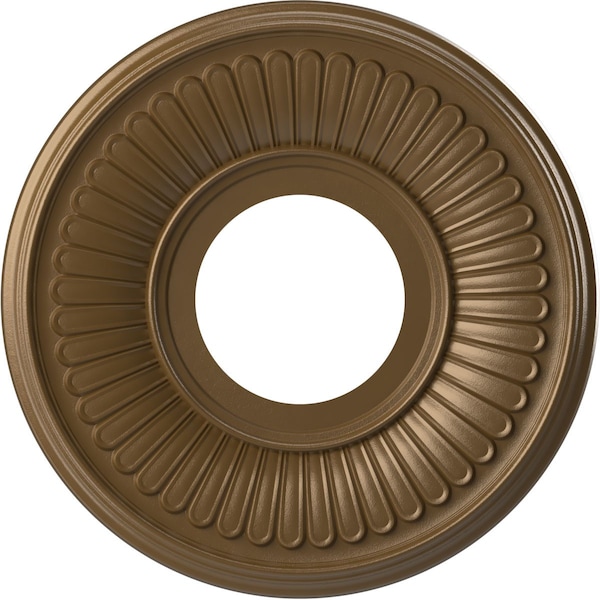 Ekena Millwork Berkshire PVC Medallion (Canopies up to 4 1/2"), 10"OD x 3 1/2"ID x 3/4"P, Metallic Champagne Bronze CMP10BECCB - main